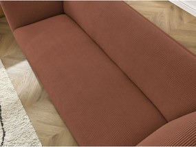Pomarańczowa sztruksowa sofa 242 cm Giorgia – Bobochic Paris
