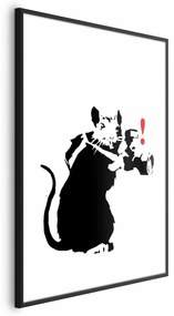 Plakat Szczur fotograf 21x30 cm z ramą czarną bez marginesu ARTGEIST B