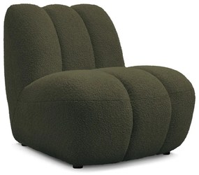 Zielony fotel z materiału bouclé Janissaire – Bobochic Paris