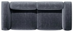 Szaroniebieska sztruksowa sofa 264 cm Bergano – Cosmopolitan Design