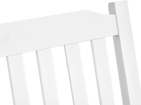 Elegancka Huśtawka Ogrodowa Outsunny Biała dla 2 Osób z Drewna Sosnowego z Metalowymi Łańcuchami 117 x 69 x 60 cm