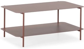 Metalowy stolik w kolorze terakoty 58x90 cm Beatrix – MOME