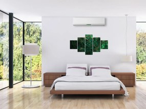 Obraz - Zielony mikroskopowy obraz (125x70 cm)