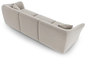 Beżowa aksamitna sofa 292 cm Tokyo – Cosmopolitan Design