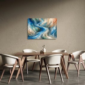 Obraz na szkle - Abstrakcyjny nurt (70x50 cm)