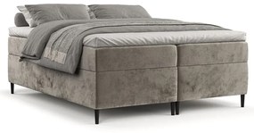 Jasnobrązowe łóżko boxspring ze schowkiem 140x200 cm Araya – Maison de Rêve