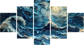 Obraz - Malowanie nieba i morza (125x70 cm)