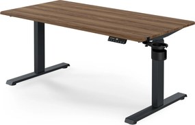 Biurko elektryczne z regulacją wysokości ergonomiczne antracytowe/orzech,1400x700 mm: ARIA