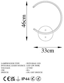 Kinkiet LED w kolorze złota ø 10 cm Moon – Opviq lights