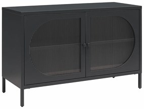Czarna metalowa witryna 100x64x40 cm Luna – Støraa