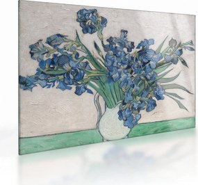 Obraz na szkle - Vincent van Gogh, Irises, reprodukcje (70x50 cm)