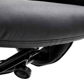 HOMCOM Fotel do masażu z podnóżkiem Fotel TV Fotel Nachylenie 145° Czarny