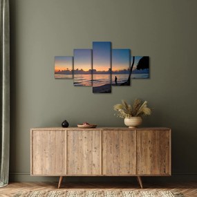 Obraz kobiety na plaży (125x70 cm)
