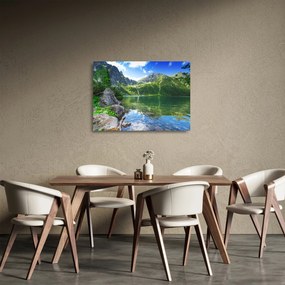 Obraz na szkle - jezioro w Tatrach (70x50 cm)