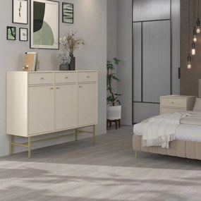 Komoda TORINO 125 cm do Salonu Sypialni Odcienie beżu