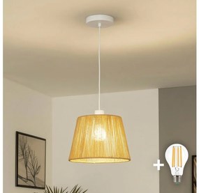 Brilagi - LED żyrandol na lince CERIA BOHO 1xE27/40W/230V Ø 28 cm brązowy