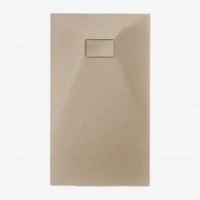 Prostokątna Antypoślizgowa I Ultracienka Brodzik Z Żywicy Smc Soho Marrón Arena Claro & 150 X 90 Cm - Sklum