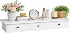 Biała półka wisząca z 3 szufladami T0-F26