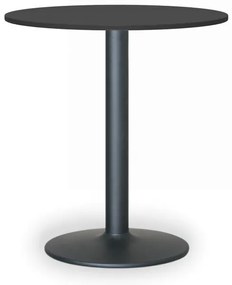 Stolik konferencyjny FILIP II, średnica 80 cm, czarna podstawa, grafit