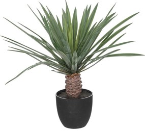 Sztuczna palma jak żywa w czarnej donicy, wys. 52 cm