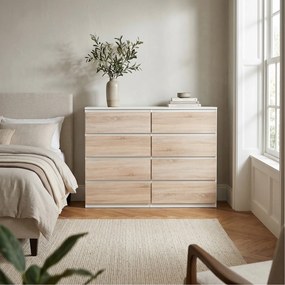 Komoda NUDO 138,5 cm do Salonu Sypialni Biały