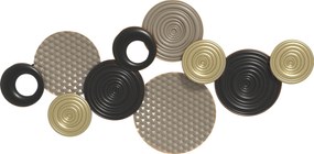 HOMCOM dekoracja ścienna, design 3D, metalowa rama, wszechstronne zastosowanie, wielobarwna | Aosom PL