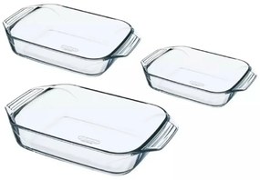 Zestaw szklanych naczyń żaroodpornych Pyrex, 3szt., 1,4 l + 3 l + 4 l