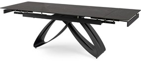 Stół Rozkładany Prostokątny LUIGI 160-240 cm Ceramiczny Czarny Marmur do Jadalni Nowoczesny Loft