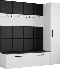 Masseno Garderoba MODULO 201,2/204/40 cm do Przedpokoju Nowoczesna Biała