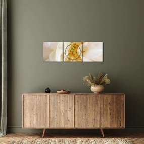 Obraz - Kwiat (z zegarem) (90x30 cm)