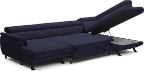 Narożnik RAVEN XL wolnostojący z funkcją spania tkanina Artico 37438 Morski WERSAL