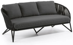 Czarna sofa ogrodowa Kave Home Branzie