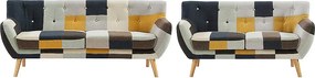 Kanapa 3+2-osobowa z tkaniny patchwork SERTI II
