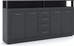 Komoda Meshmatics z szufladami i otwartymi wnękami 190cm – elegancka i pojemna
