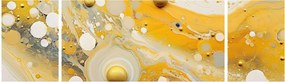 Obraz - Abstrakcyjne tło ze złotą dekoracją (170x50 cm)