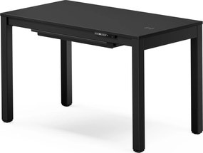 Biurko regulowane elektrycznie podnoszone czarne, 120x63 cm: EVAN