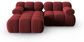 Czerwona aksamitna sofa 191 cm Bellis – Micadoni Home