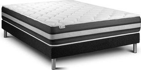 lózka z materacem VITAL SPRING ZEN 150 x 190 cm Rama lózka Czarny