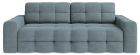 Niebieska rozkładana sofa z materiału bouclé 255 cm Milu – Makamii