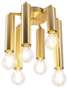Lampa sufitowa w stylu art deco złota 6-światłowa - Tubi ArtDeco Oswietlenie wewnetrzne