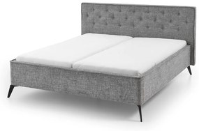 Szare tapicerowane łóżko dwuosobowe 180x200 cm Alicante – Meise Möbel