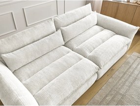 Biała sofa z tkaniny szenilowej 276 cm Neil – Bobochic Paris