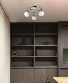 Biała lampa reflektorowa na okrągłym ramieniu - 3X S983 W8-F95