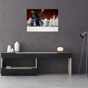 Obraz na szkle młyna (70x50 cm)