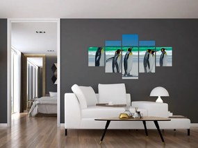 Obraz - Grupa Pingwinów królewskich (125x70 cm)