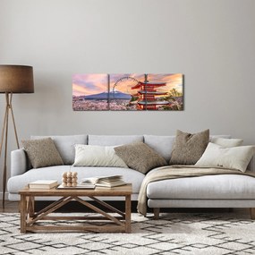 Obraz - Fuji (z zegarem) (90x30 cm)
