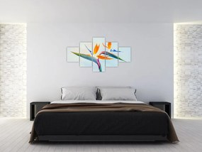 Obraz kwiatu Strelicji (125x70 cm)