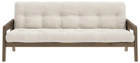 Beżowa sztruksowa rozkładana sofa 204 cm Grab – Karup Design