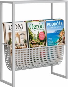 Nowoczesny srebrny stojak na gazety L6-S26