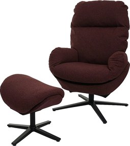 Leżanka + taboret obrotowy MCW-L12,  bordo